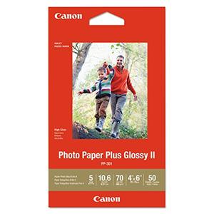 Canon Glossy Photo Paper Plus II, 4"x6"(50 Sheets)