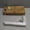 6 Pack - L 8" x H 6" x W1.5, 5mm Thick White L Shelf Bracket, Iron Shelf Brackets, Metal Shelf Brackets, Floating Shelf, Shelf Supports with Screws