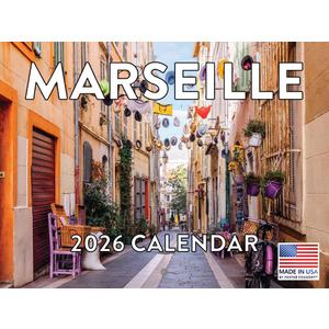 Marseille Calendar 2026 Monthly France Gifts Wall Calender 12 Month | American Made In The USA