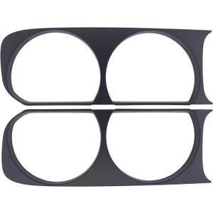 NewYall Matte Black Left and Right Headlight Bezel for Dodge Challenger Coupe 2008-2014