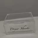 Laundry Sheet Holder - Clear Acrylic Dispenser with Lid, Dryer Sheet Box for Laundry Room