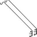 Deck Hook ( Pack, 49-Inch Deck Hook), Double Forged Solid Metal Single Piece Rod, Ideal for Bird Feeders, Plant Hangers, Coconut Shell Hanging Baskets, and Lanterns