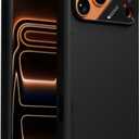 Aulumu A17 Vegan Leather CoolHyper iPhone 17 Pro Case | Camera Control | with Cooling Fins | Luxury Comfort | Compatible with MagSafe | Complete Wrap-Around - Black