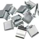 20 Pieces Adjustable Steel Pilaster Shelf Clips Support, Shelving Bracket Clips for Metal and Wood Shelves, Silver