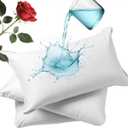Waterproof Pillow Protectors 4 Pack Queen 20x28 Inches with Hidden Zipper Dust Moisture Sweat Proof Pillow Case Cover Protector Soft Comfortable White (4, Queen 20x28 inches )