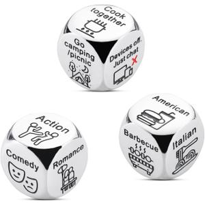 Valentines Day Gifts for Her Him, Valentines Gifts for Women Anniversary Date Night Gifts for Men Women Food Movie Dice Decider Funny Birthday Gift for Boyfriend Husband from Girlfriend Wife Christmas