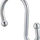 Silver Shower Curtain Hooks,Rust Proof Shower Curtain Rings for Bathroom,Set of 12 CHICTIE Chrome S Shaped Decorative Shower Curtain Hooks Hangers for Bathroom Curtains,Clothing, Towels, etc