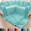 Fleece Blanket Giant 120" x 180" - Ultra-Soft Flannel Throw - Turquoise