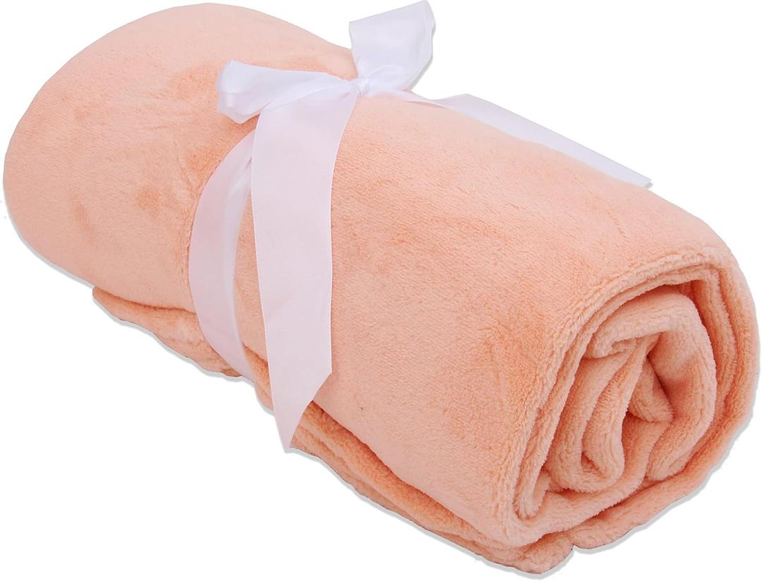 Threadart Super Soft Ultra Plush Fleece Throw Blankets 50"x60" | Fuzzy Soft Cozy Microfiber | Coral