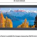 15x30 inch Picture Frame Solid Wood Black Panoramic Photo Frame,Suitable for Poster/Painting/Group Photo/Puzzle (A23B1530)