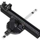 Compact Table Saw Miter Gauge with 360mm Fence and Multifunction Flip Stop and Positive Angle Stops, Miter Gauge for Table Saw Accessories, for Woodworking Cuts, Fits 3/4"x3/8" Slot