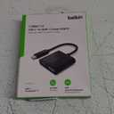 Belkin USB-C to HDMI Adapter + USBC Charging Port to Charge While You Display, Supports 4K UHD Video, Passthrough Power up to 60W for Connected Devices, Compatible with MacBook, iPad, Windows