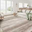 Brown Ombre 8x10 Area Rug Modern Abstract Washable Large Living Room Carpet Indoor Bedroom Accent Dining Room Office Non Slip Neutral Low Pile Throw Rug