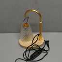 Candle Warmer Lamp Electric Timer - Candles Wax Warmers Glass Lamps for Jar Candles Burner No Flame Scented Melting Warming Lantern Adjustable Height Dimmable Light with 2 Bulb for Home Living Bedroom (Transparent)