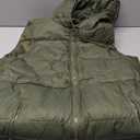 Lingswallow Long Puffer Vest Women Quilted Hooded Vests Outerwear Sleeveless Zip Up Coat Jackets With Pockets M