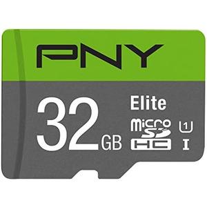 PNY 32GB Elite Class 10 U1 microSDHC Flash Memory Card - 100MB/s Read, Class 10, U1, Full HD, UHS-I, Micro SD (Pack of 1)