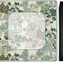 Green Chinoiserie Mahjong Mat 31.5" x 31.5", Vintage Green Oriental Non-Slip Noise Reduction Mahjong Table Cover Accessories and Supplies for Dominoes Poker Card Board and Tile Games Gifts