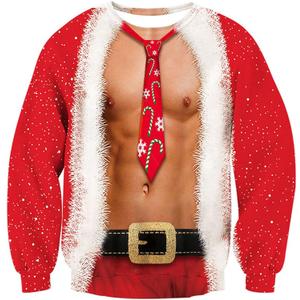 RAISEVERN Ugly Christmas Sweatshirts for Men Women Funny Pullover Sweaters for Xmas Holiday (L)