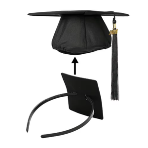 Pack Of 8  Graduation Cap HeadbandGrad Cap Band with Hair Band Hat Accessories for Graduation and Hairstyle Event & Party (One Size)