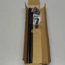 Curtain Rods for windows 32-48 inch, 5/8 inch Decorative Curtain Rod Set, Matte Black Splicing Heavy Duty Metal Curtain Rod with Brackets