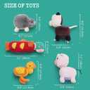 Fuzzwoof 5 PC Pixel Style Dog Toy Plushies, Squeaky Dog Toys Crinkle Plush Stuffed Dog Chew Toy for Small Medium Large Breeds, Christmas Dog Toys Stocking Stuffers