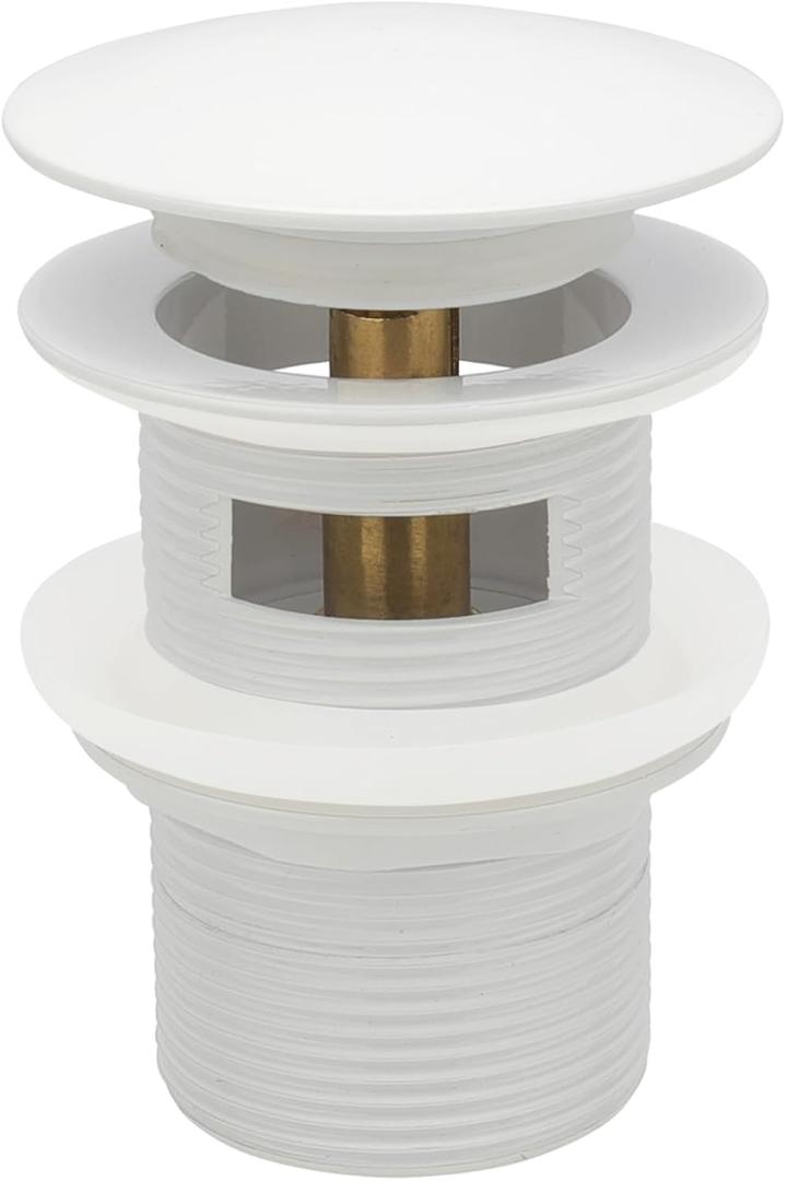 Pop-up Freestanding Bathtub Drain Stopper, Suitable and Compatible with Freestanding Bathtub Drain Rough-in Kit (White)