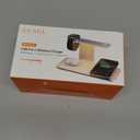 GUSGU 3 in 1 Charging Station for MagSafe Wireless Charger with Three-Level Night Light, 15W Max Fast Charging for iPhone 17/16/15/14/13/, Apple Watch Series 2-11/SE 3/ Ultra 3, AirPods Pro 3-Gray