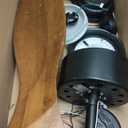 52 Inch Brown Wood Ceiling Fan with Light and Remote, 6 Speed and Reversible DC Motor, 3 Blade Low Profile Flush Mount Mordern Wood Ceiling Fans for Living Room Bedroom Outdoor Patio