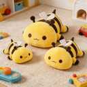 Onsoyours Original Cute Bee Plushies, Soft Stuffed Animal Honey Bee Plush Toy Pillow Small Gifts for Kids (Yellow, 9")