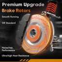 BETTHAND Front Brake Pads And Rotors Compatible With Toyota, Pontiac, Scion | For 09-10 Pontiac Vibe, 11-16 Scion tC, 16 Scion iM, 09-13 Matrix, 16-17 Mirai, 06-18 RAV4, Geomet-Coated Rotors Ceramic Pads