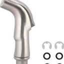 Universal Fit Sink Spray Attachment, Kitchen Side Sprayer Head, Pull Out Spray Head, Faucet Sprayer Replacement For Delta, Moen, Kolher and Other OEM Brands, Brushed Nickel Finish, Ergonomic Design