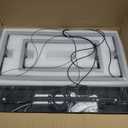 Modern LED Chandelier, Double Rectangles Ceiling Pendant Lights, LED Island Lights Dimmable Chandeliers for Dining Room Living Room Bedrooms, Black (40CM/60CM) (15.74in+23.62in)