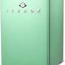 ICEBOX 2.5 Cu. Ft. Compact Refrigerator, ENERGY STAR Certified Small Refrigerator, Single Door Mini Fridge with Chiller Compartment, R600a Refrigerant, IBCR25MNT, Mint Green