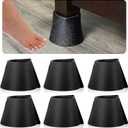 ReliThick 8 Pcs Bed Frame Toe Protectors Bed Frame Leg Covers Feet Protectors to Keep Your Toes from Hard Furniture Legs Corner Guards, No Adhesive or Glue(Black)