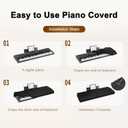 Explore Land Stretchy 88 Keys Piano Keyboard Dust Cover with Music Stand Opening for Digital Electronic Piano (88key, Black)