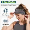 BORAYDA 2-Pack Bluetooth Headband, Bluetooth 5.4 Sleeping Headphones,18 Hours Play Time,HD Stereo, Built-in Microphone, Workout, Running, Sports, Men/Women Giftv