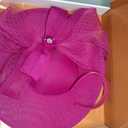 Kgromfy Women's Wide Brim Fascinator Hat Tea Party Headband Large Vintage Church Hat Lady Headwear for Derby Wedding Cocktail, M34-Rose Red
