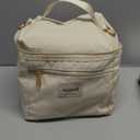 Voova Stainless Steel Lunch Box with Lunch Bag for Women Men Adult, (42oz/1200ml) Leakproof Metal Bento Box with Free Sealing, Insulated Lunchbox for School Work, Beige