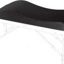 Lash Bed Topper for Massage Table, Ergonomic Curvy Esthetician Mattress Topper Crafted High Density Foam, Beauty Salon Massage Bed Pad with Removable & Washable Cover, Eyelash/Spa/Wax/Facial-Black