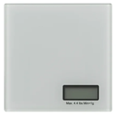 Tempered Glass Travel-Size Digital Diet Scale with LCD Display Screen, White