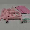 Kids Clothing Rack - Dress Up Storage - Dress Up Rack for Little Girls - Small Kids Costume Wardrobe with 2 Fabric Shelves - Princess Room Bedroom Decor (Pink)