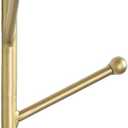 MyGift 8 Hook Wall Mounted Modern Gold Tone Metal Hat and Coat Hanger Tree, Decorative Entryway Vertical Hanging Garment Rack with Branch Style Hooks for Umbrellas Scarves Purses