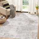 Washable 8x11 Area Rugs for Living Room: Abstract Modern Home Decor Rug