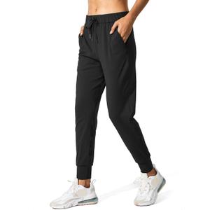 SANTINY Women's Joggers Pants Pockets Drawstring Running Sweatpants for Women Lounge Workout Jogging (X-Large, Black)