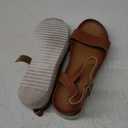 DREAM PAIRS Womens Open Toe Ankle Strap Espadrille Casual Flatform Platform Wedge Sandals (5, Brown-pu)