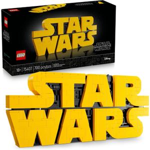 LEGO Star Wars Brick-Built Star Wars Logo - Building Blocks for Adults 18+ - Star Wars Gift Idea for Birthdays - Collectible DIY Model Kit - Home Decor Idea for Fans of The Movie Series - 75407