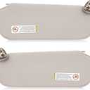 Left & Right Sun Visor for 1999-2014 Chevy Express & GMC Savana 1500, 1999-2019 Express & Savana 2500 3500, Driver & Passenger Side Cream-Grey Sunvisor Replacement 84054688 84054695