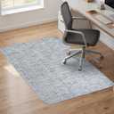 Sycoodeal Office Chair Mat for Hardwood & Tile Floor,Computer Gaming Chair Mat for Rolling Chairs Non-Curve, Anti-Slip, Heavy Duty Floor Protector for Home Office,Grey (48" x 55")