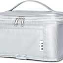 NOL Natural Organic Lifestyle Small Lunch Bag Mini Lunch Box Insulated Lunch Bag for Men/Women Leakproof Cooler Tote Bag Lightweight Nylon Waterproof Lunch Box For Work, Silver (Silver (3 Liters))