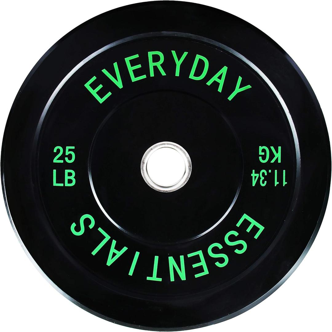 Fitvids Olympic Bumper Plates Set, 2" Weight Plates for Strength Training & Weightlifting, Paris or Set or Set with Barbell, Multiple Options 25LB